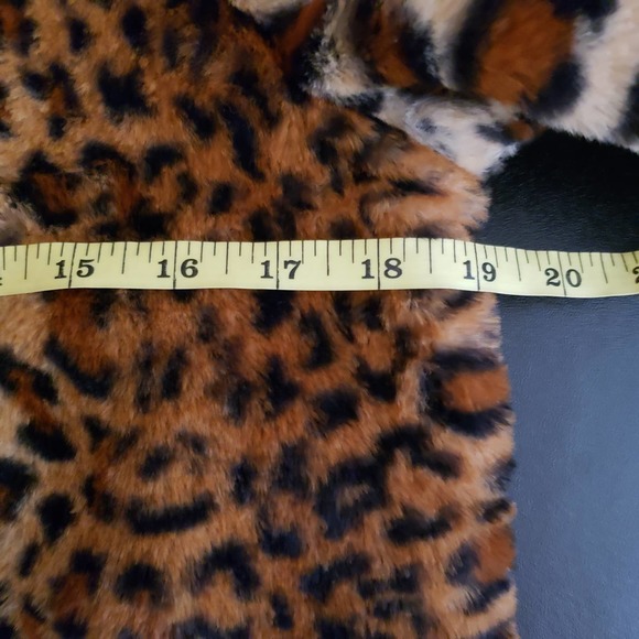 CI SONO Leopard Faux Fur Collection Zipper Up Hooded Jacket S - Picture 10 of 11